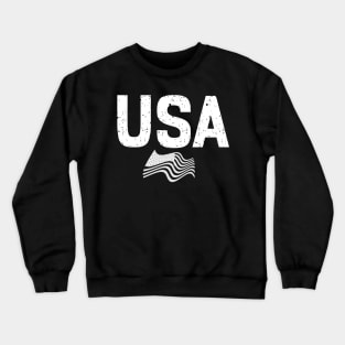 USA, American flag independence day design Crewneck Sweatshirt